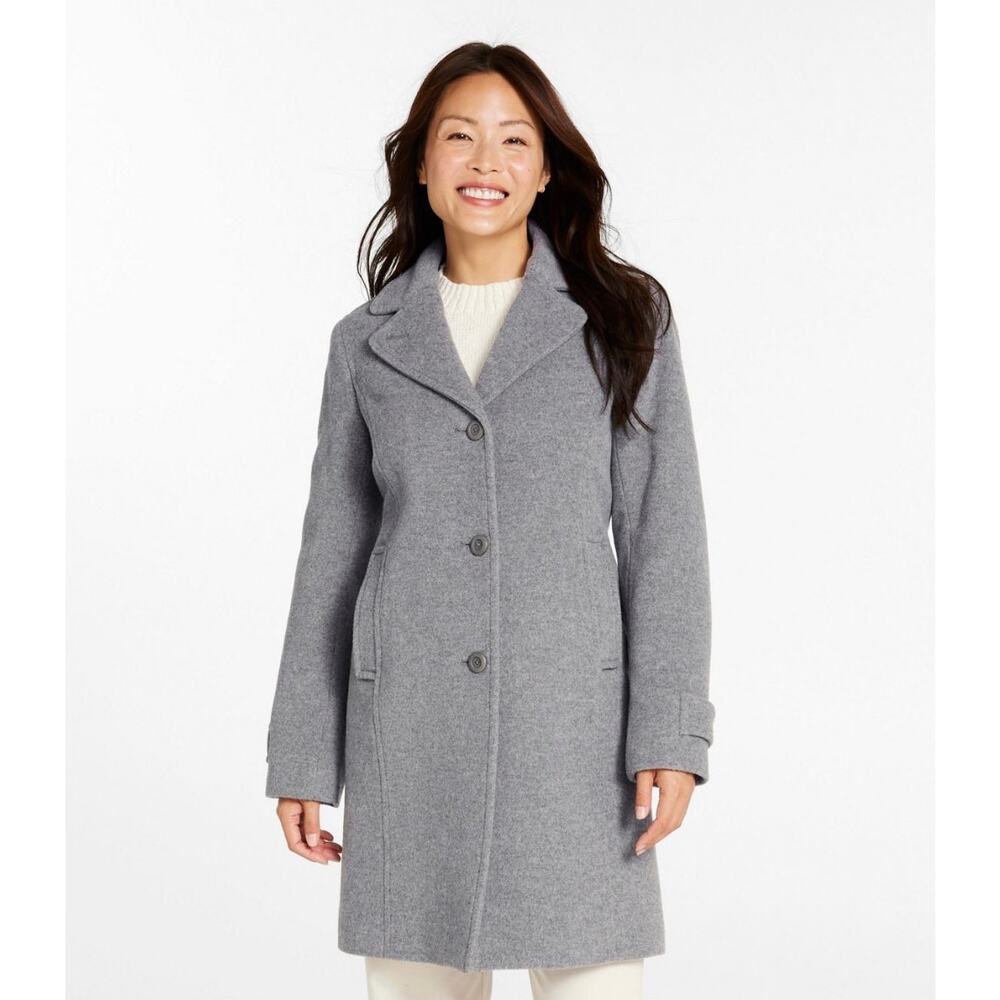 LL BeanWomen's Classic Lambswool Polo Coat, Three-Quarter Length